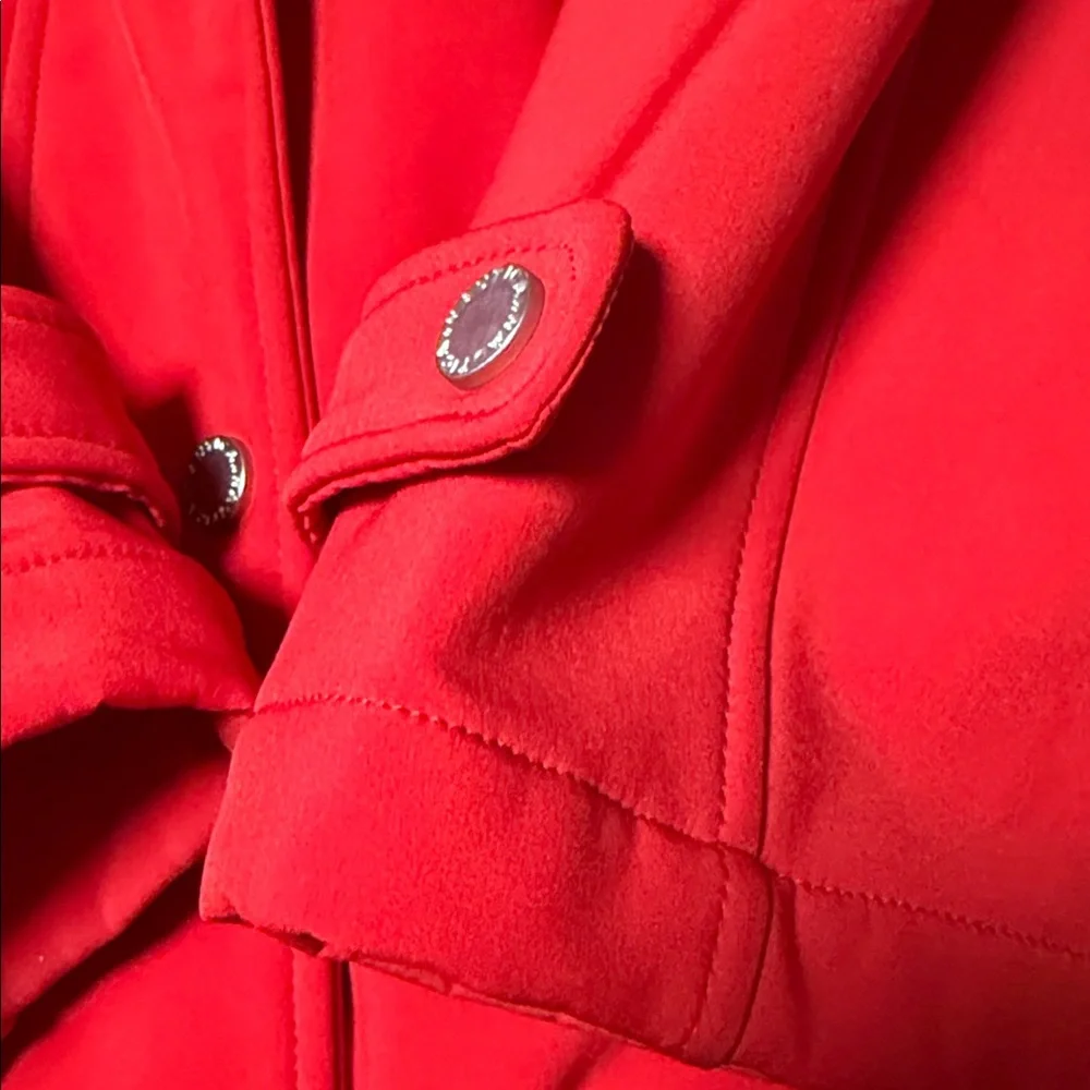 Nautica Red Hooded Jacket with Snap & Zip Closure - Picture 5 of 7